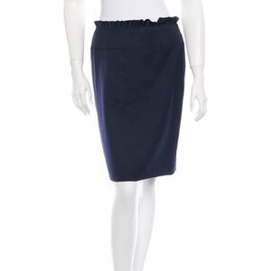 Valentino Pencil Skirt With Ruffle Trim
